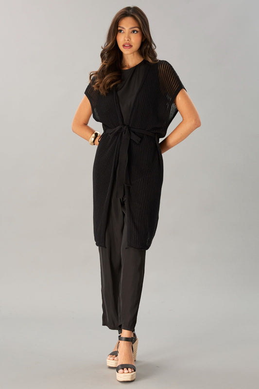 Eyelet Knit Duster