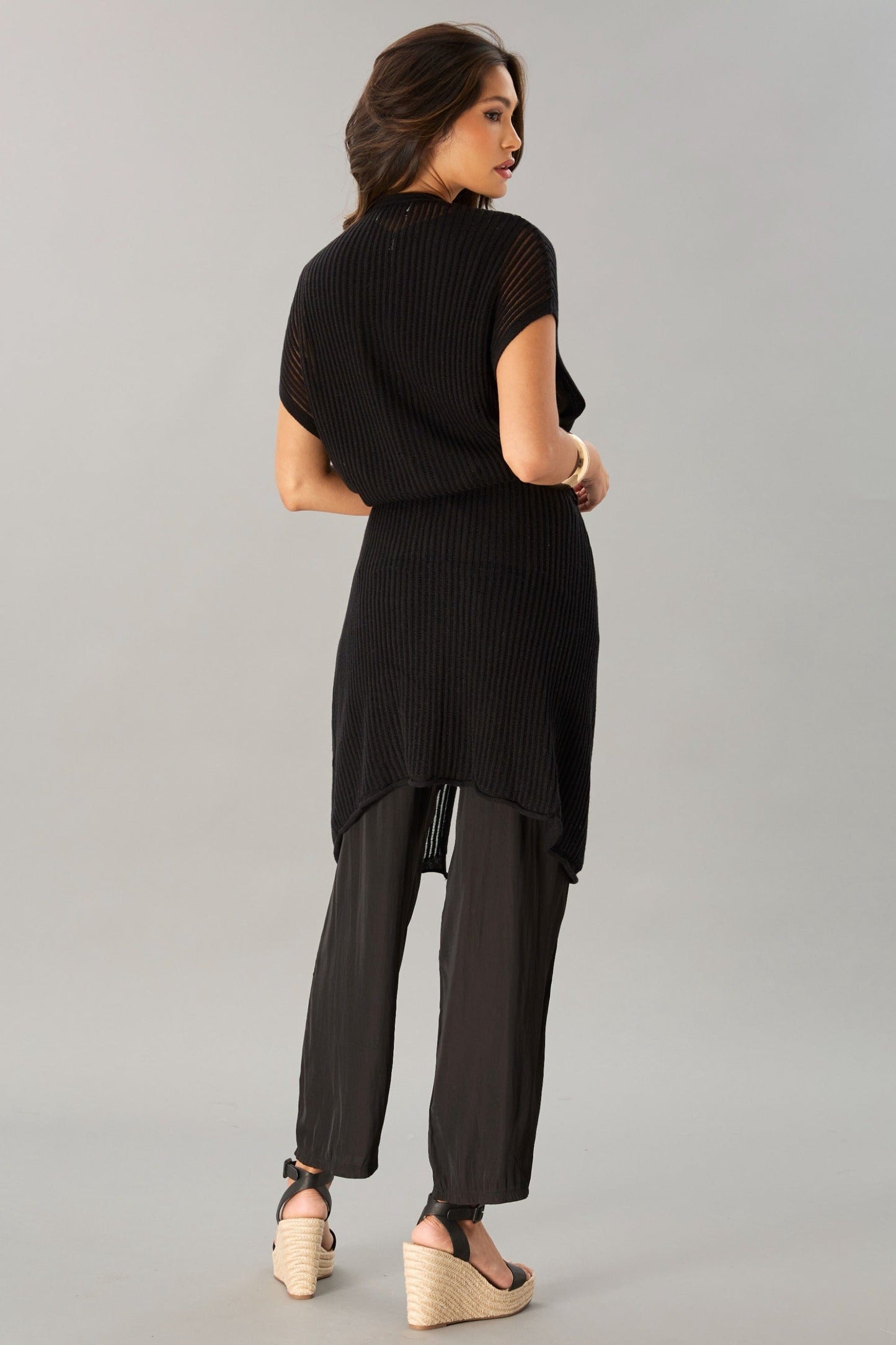 Eyelet Knit Duster