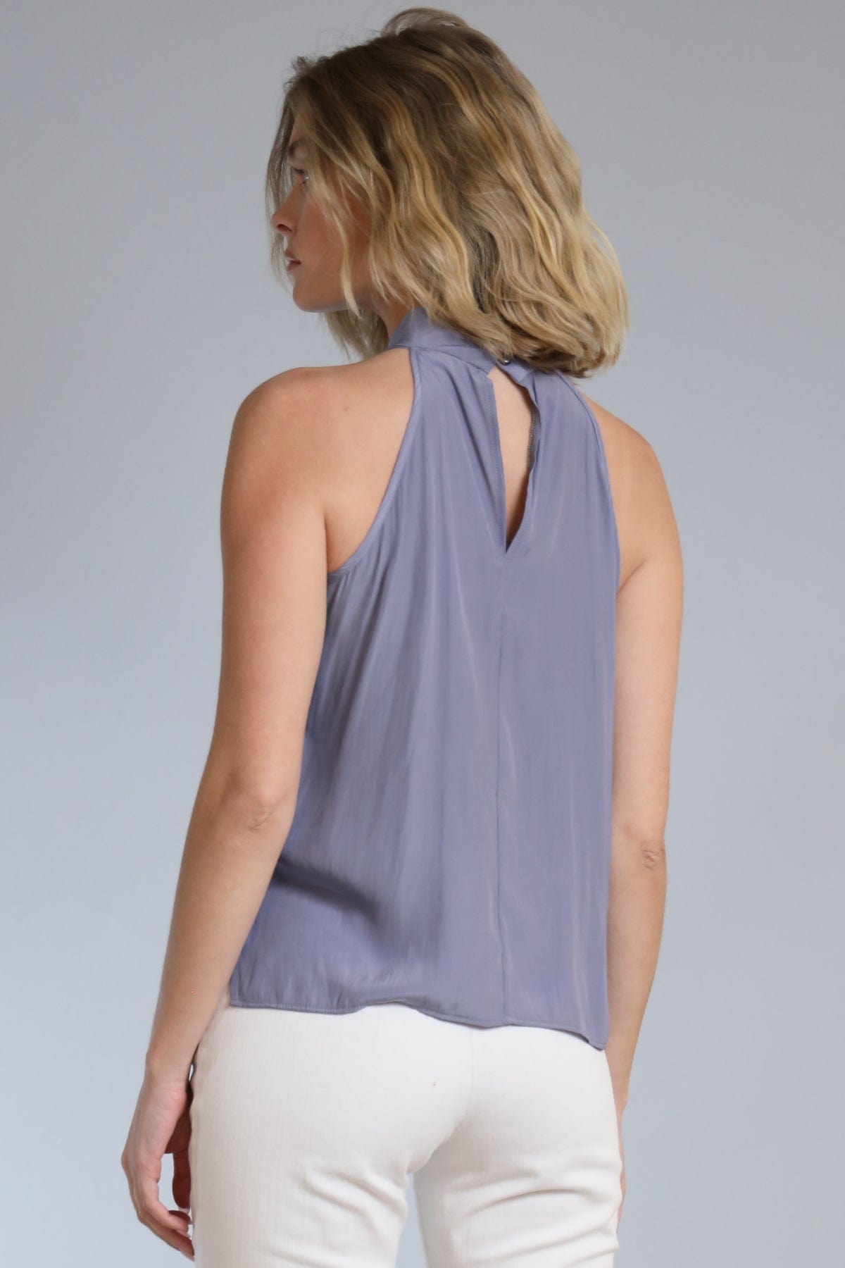 D Satin Twist Front Halter