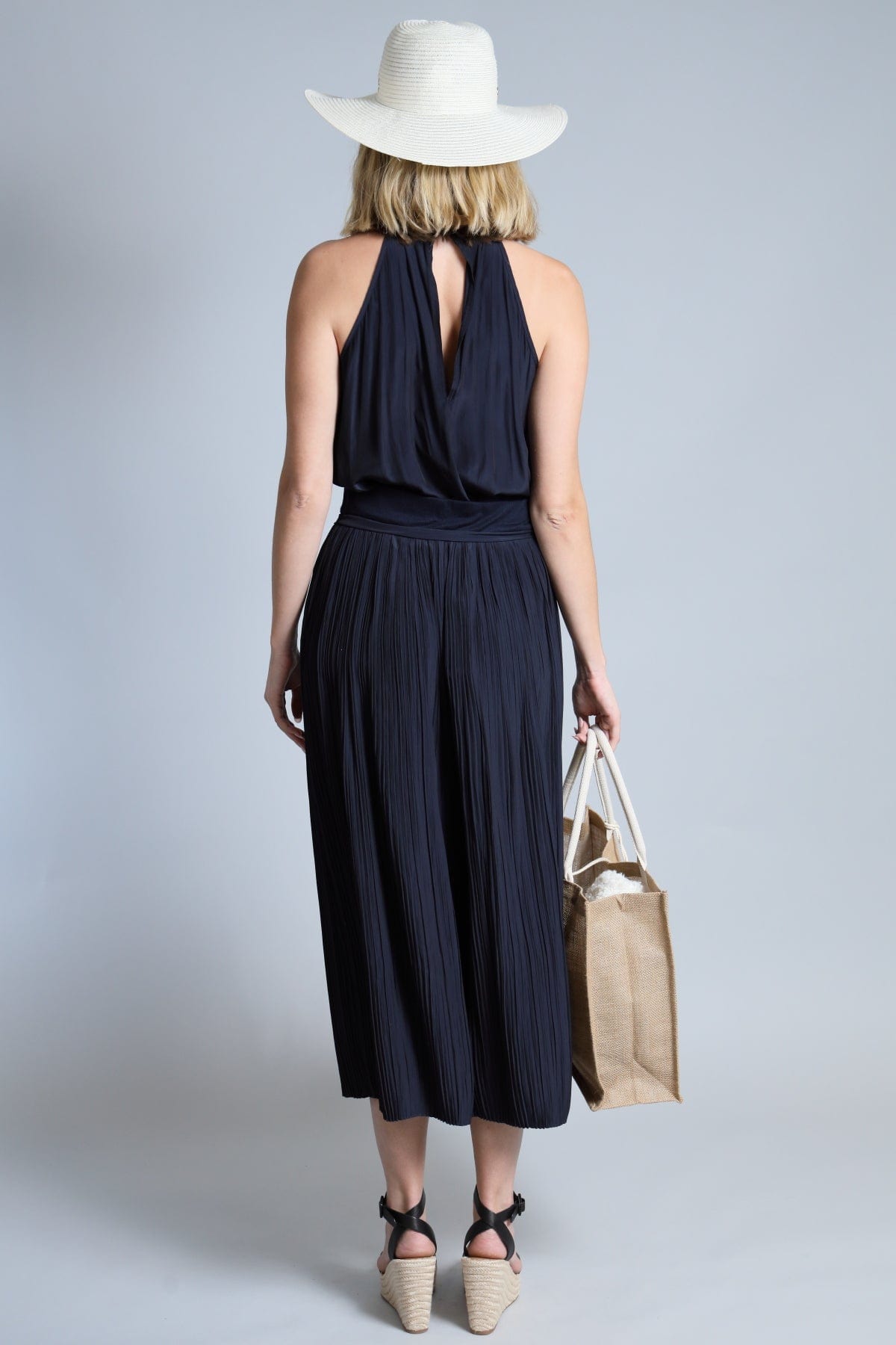 D Satin Twist Front Halter