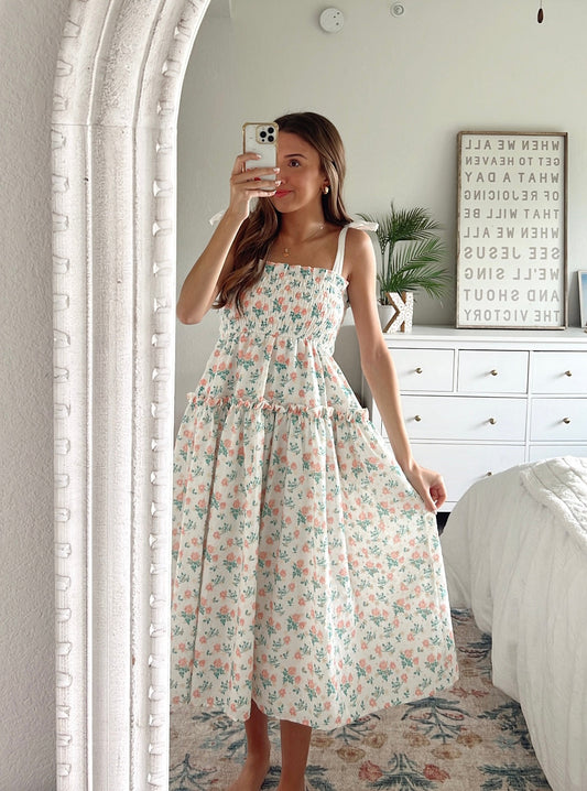 RUFFLE GARDEN MAXI DRESS