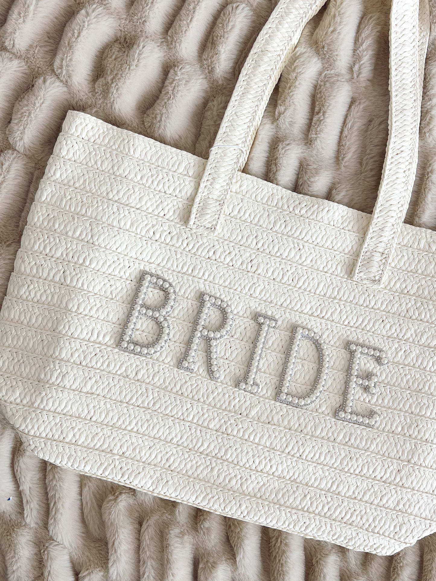 BRIDE WOVEN BEACH TOTE