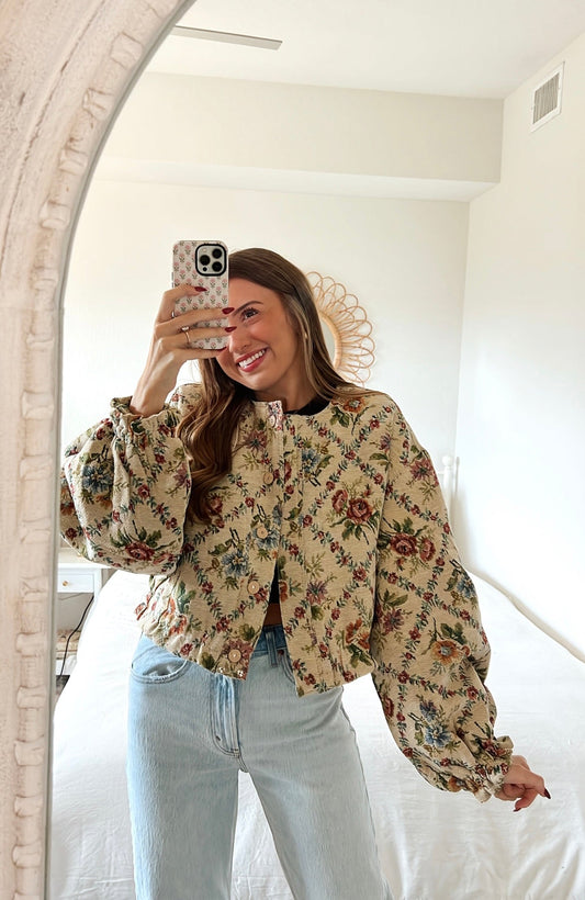 ALICE FLORAL BOMBER JACKET